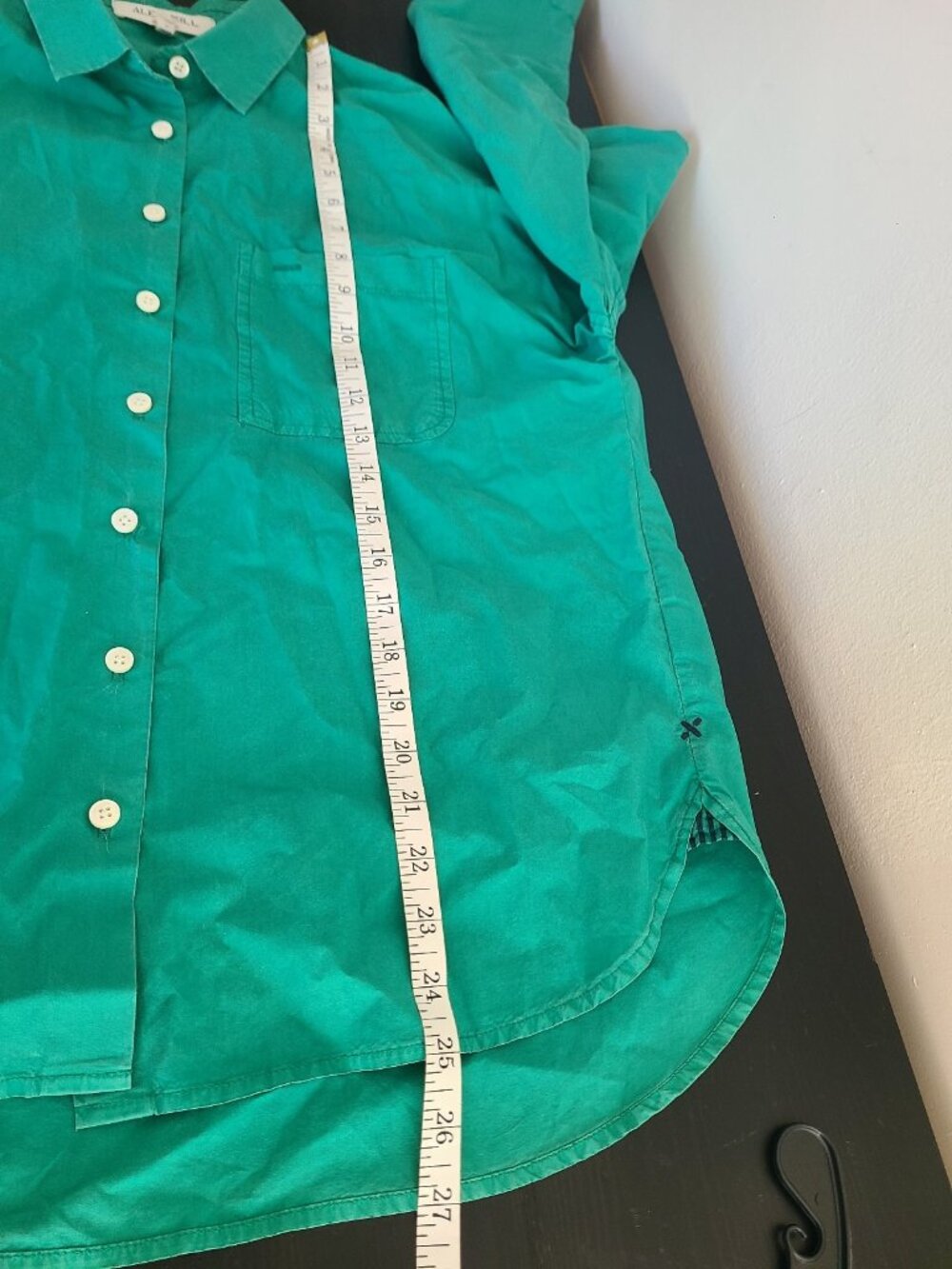 Alex Mill Jo Shirt Relaxed Fit Chest Pocket green size XS - Picture 4 of 8